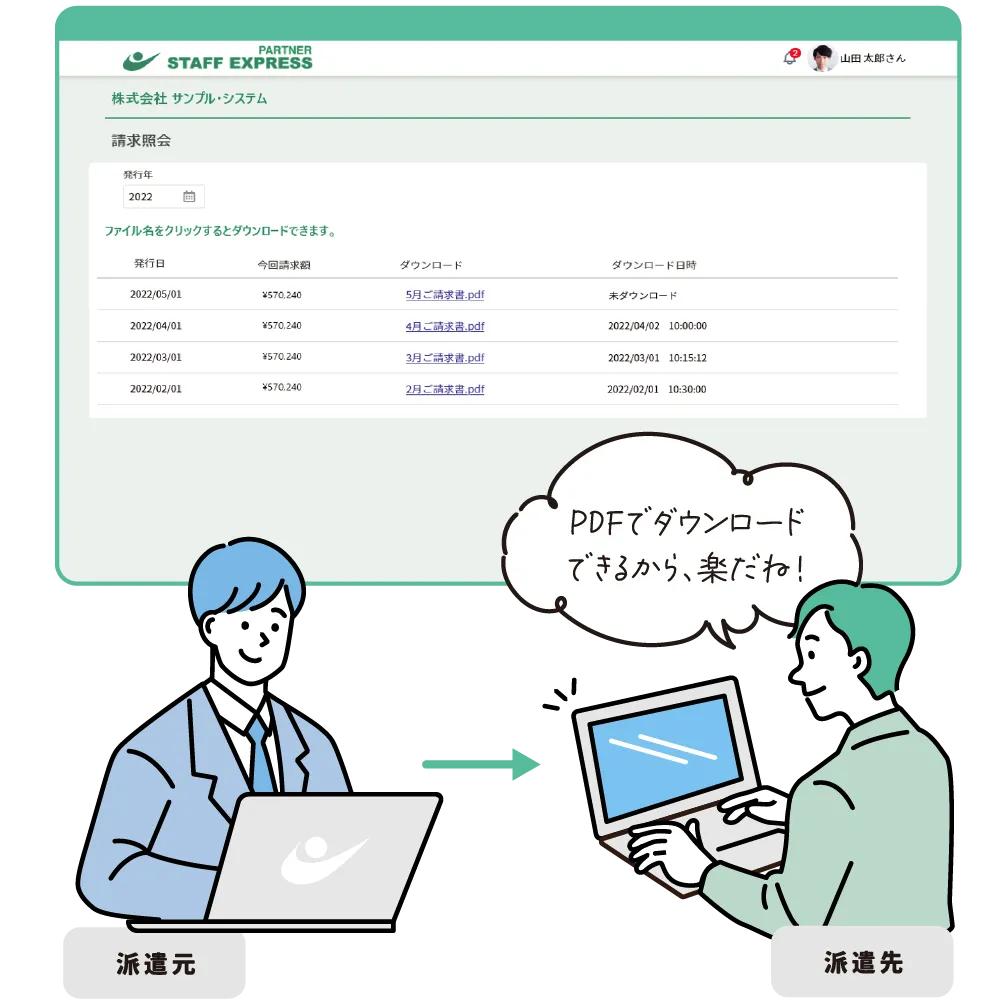 PDFでダウンロードできるから、楽だね！