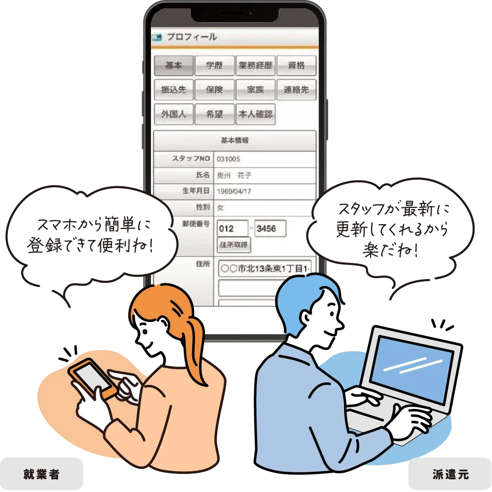 スマホから簡単に最新情報を登録