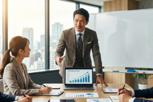 派遣会社設立の提案するビジネスマンのイメージ