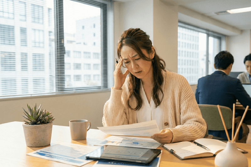 人材担当者が悩んでいる様子
